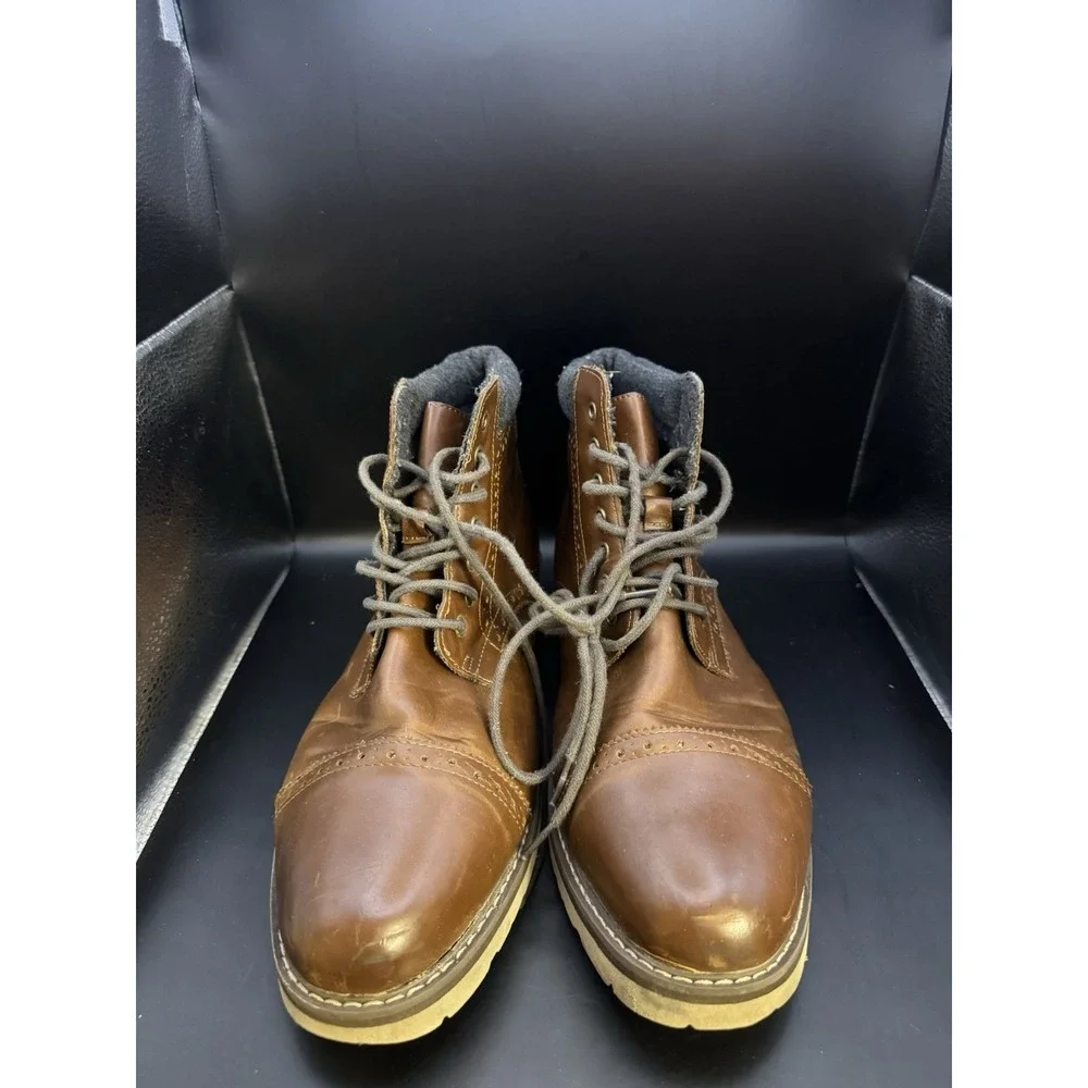 Sonoma Goods For Life Men's Brogue Combat Boots Brown Size‎ 11 Medium